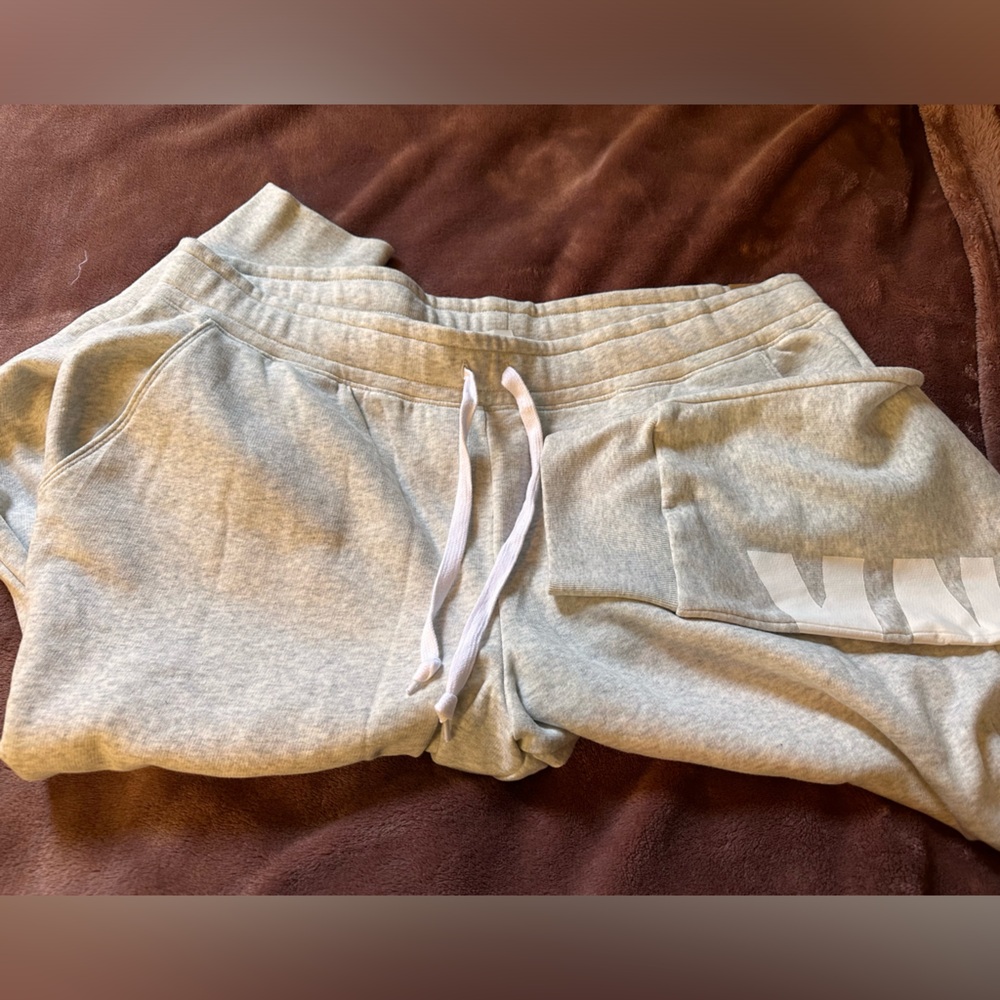 PINK Gray Jogger Pants NWT